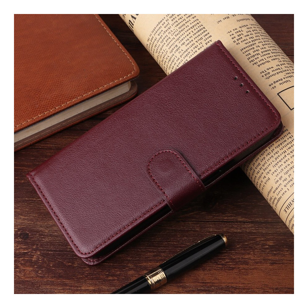 Photos - Case  Wallet Card Holder Magnetic Flip Leather  For iPhone 15 Pro Max 14 13 Mini 12 11 SE  2020 X XS 2022(Wine red, iPhone 14)