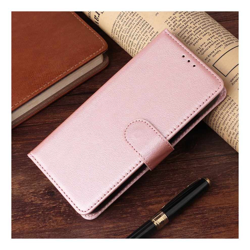 Photos - Case Plus) Wallet Card Holder Magnetic Flip Leather For iPhone 15 Pro Max 14 13 Mini 12 11 SE 2022(Rose gold, iPhone 8 (7)