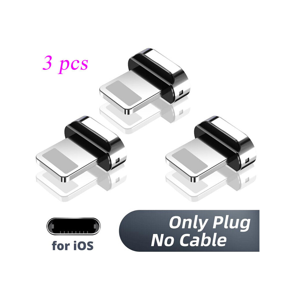 (For Ios, 1M(3.3Ft)) Magnetic Cable 3A Usb Magnetic Phone Charger Data Cord Usb Type C Cable Magnet Fast Charging Cable Micro Usb Charge Wire 9455118838549
