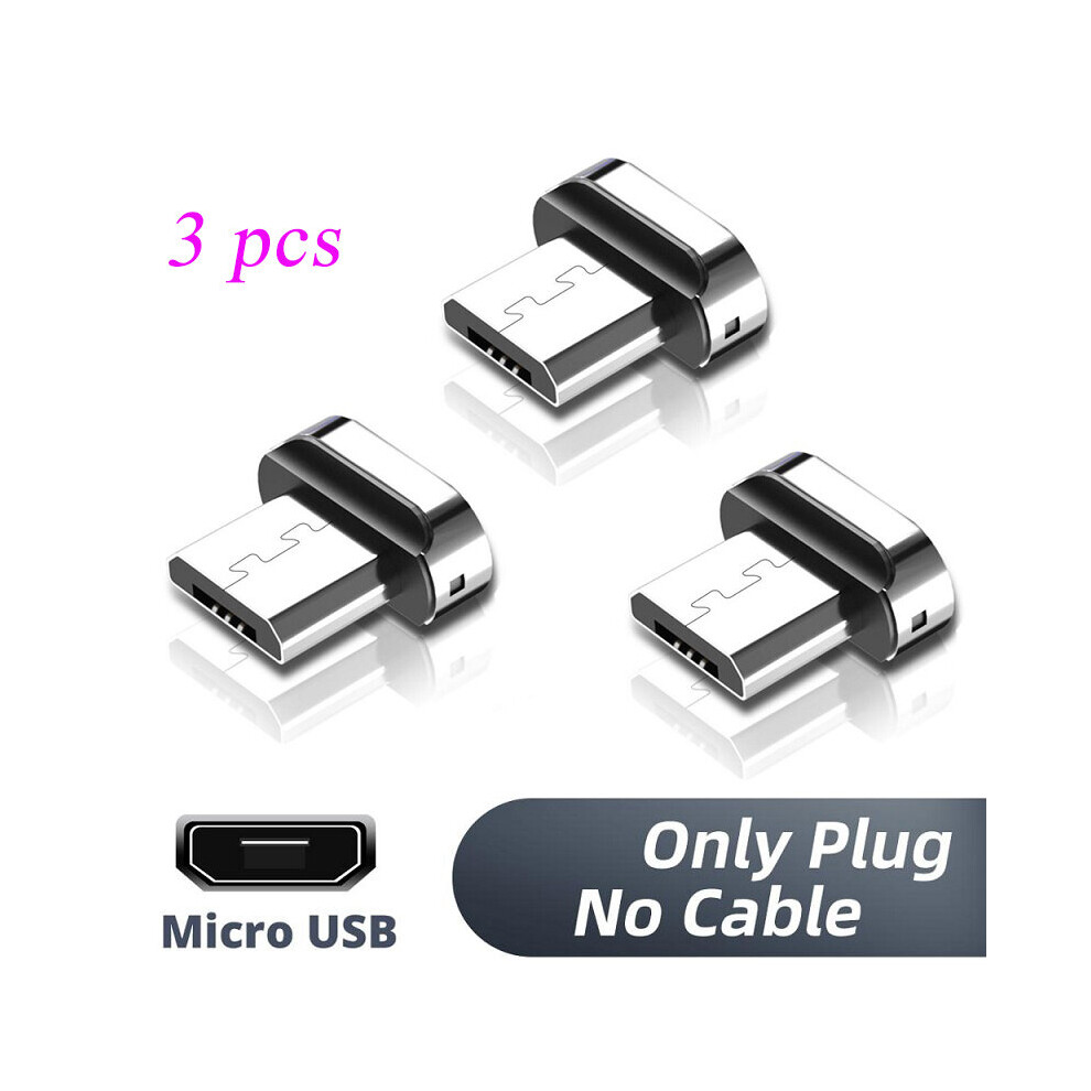(For Micro Usb, 1M(3.3Ft)) Magnetic Cable 3A Usb Magnetic Phone Charger Data Cord Usb Type C Cable Magnet Fast Charging Cable Micro Usb Charge Wire 9455118924426