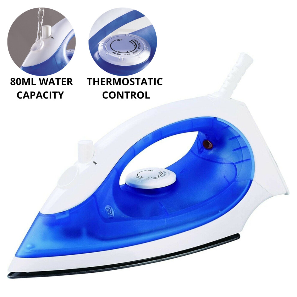 Daewoo Steam Iron 1800W Non-Stick Dry/Steam Iron Adjustable Temperature Blue