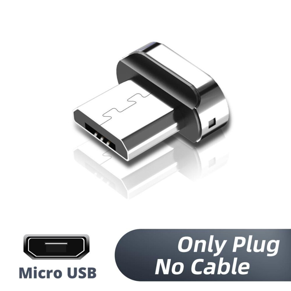 (Micro Plug No Cable, 2M(6.6Ft)) Magnetic Cable 3A Usb Magnetic Phone Charger Data Cord Usb Type C Cable Magnet Fast Charging Cable Micro Usb Charge W 9455118839935