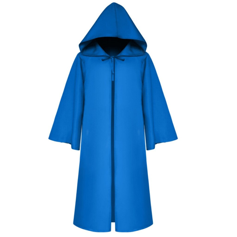 (, Xl) Wizard Witch Mantle Outfit Unisex Cloak Adults Vampires Robe Cosplays Costumes Blue