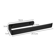 (a-L) Black Toilet Paper Holder Towel Tissue Roll Holder Hanger Rack Wall Mounted Kitchen Bathroom Storage Shelf Organizer