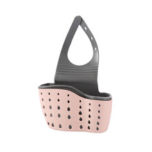 (a-S2-pink) Soap Sponge Sink Shelf Racks Reusable Adjustable Baskets for Organizing Kitchen Bathroom Hanging Storage Basket Kitchen Items