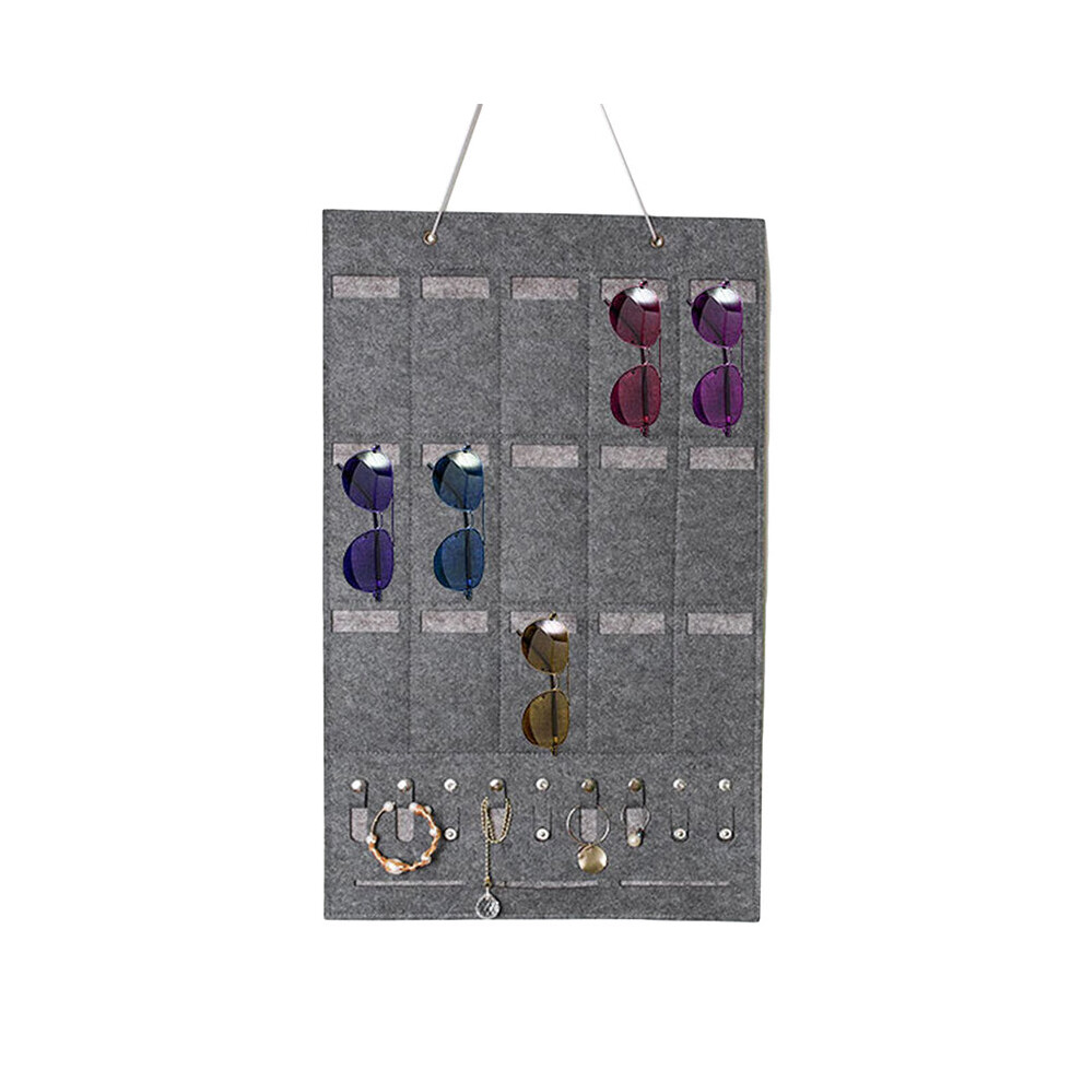 Dechoicelife (A-C) Eyeglass Sunglasses Organizer Hanging Wall Glasses Holder Storage Display Pocket Mount Hanger On Wall