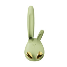 (a-Green) Wall Hooks Rabbit Theme Waterproof Adhesive Towel Cup- Holder