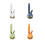 (a-Green) Wall Hooks Rabbit Theme Waterproof Adhesive Towel Cup- Holder 2