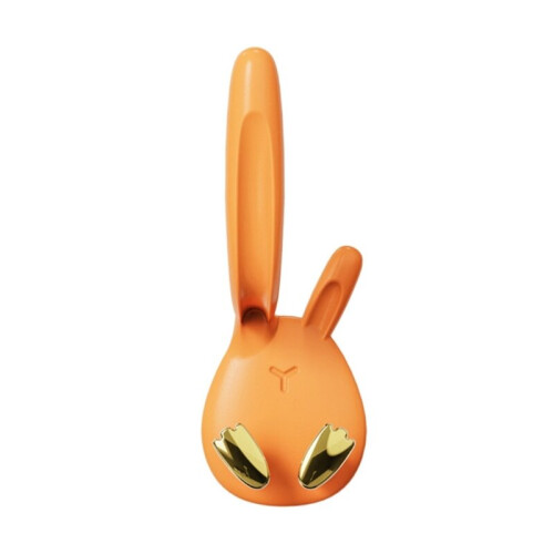 (a-Orange) Wall Hooks Rabbit Theme Waterproof Adhesive Towel Cup- Holder