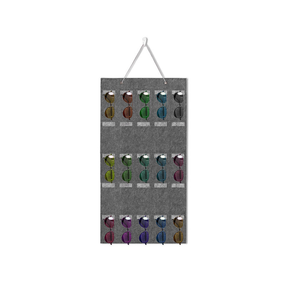 Dechoicelife (A-B) Eyeglass Sunglasses Organizer Hanging Wall Glasses Holder Storage Display Pocket Mount Hanger On Wall