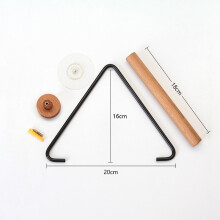 (a-Black 1) Stainless Steel Toilet Paper Holder Wall-mounted Towel Rack Wooden Stick Paper Roll Holder for Bathroom Decoration Accessories