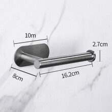 (a-Silver) Toilet Paper Holder Self-Adhesive Stainless Steel Roll Holder Storage Rack Hanging Shelf for Bathroom Accessories Paper Holder