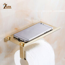 (a-A4-Stainless steel) ZGRK Bathroom Tissue Holder Phone Holder Chrome/Gold Wall Mounted Toilet Paper Holder Bathroom Hardware Toilet Accessories