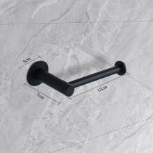 (a-black A) Stainless Steel Wall Toilet Paper Roll Holder Black Silver Self Adhesive Toilet Paper Holder for Bathroom Stick Wall Towel Rack