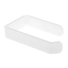 (a-White) Paper Holder Bathroom Kitchen Self-adhesive Rack Punchless Hanger with Stickers Toilet Stand Supplies Gifts Black