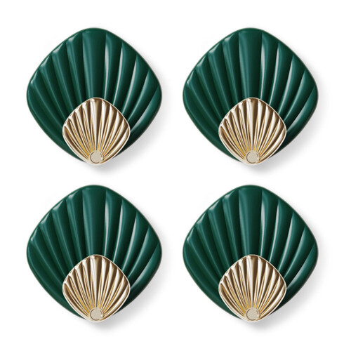 (a-Green) Shell Shaped Wall Hook Towel Hanging Hook For Bathroom Kitchen