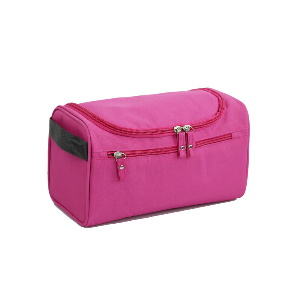 Dechoicelife (A-Rose Red) Men Travel Cosmetic Bag Functional Hanging Zipper Makeup Case Necessaries Organizer Storage Pouch Toiletry Make Up Wash Bag