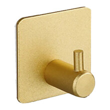 (a-1PC Gold) Wall Mounted Towel Key Coat Holder Hooks Punch Free Storage Organizer Accessory