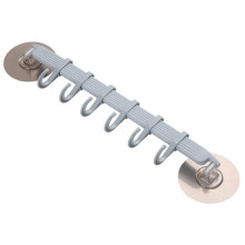 (a-Blue) 6 Non-Trace Strong Sucker Rack Towel Hooks Kitchen Wall Hanging Home Bathroom Hanger Holder Bathroom Shower Shelf Strong Viscose