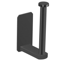 (a-black-Short) Wall Mounted Toilet Paper Holder Rustproof Anticorrosion Stainless Steel Bathroom Kitchen Roll Paper Adhesive Toilet Holder