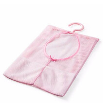 (a-Pink) Bathroom Storage Clothespin Mesh Bag Hooks Hanging Bag Organizer Shower Bath Home Accessories Fashion Storage Boxes