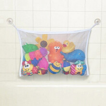 (a-1PC 35x45cm) Bathtub Suction Cup Storage Mesh Bag Children Kids Baby Bath Tub Toy Storage Bag With Net Bathroom Tidy Organizer Net Tote Bag