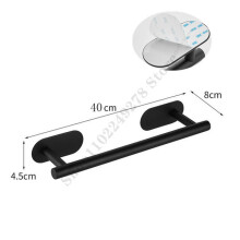 (a-balck Towel Bar) Adhesive Paper Towel Holder Under Cabinet Wall Mount for Kitchen Paper Towel Gold Paper Towel Roll Holder Bathroom Hardware Set