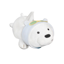 (a-B) Cute Cartoon Car Tissue Box Creative Space Bear Home Office Car Hanging Paper Napkin Tissue Box Short Plush Tissue Holder
