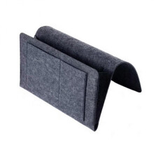 (a-cream 300x220x100mm) Bed Holder Pockets Thickened Storage Organizer Easy To Clean Durable Felt Sofa Side Pouch Phone Book Magazine 2023 1pcs Hanging