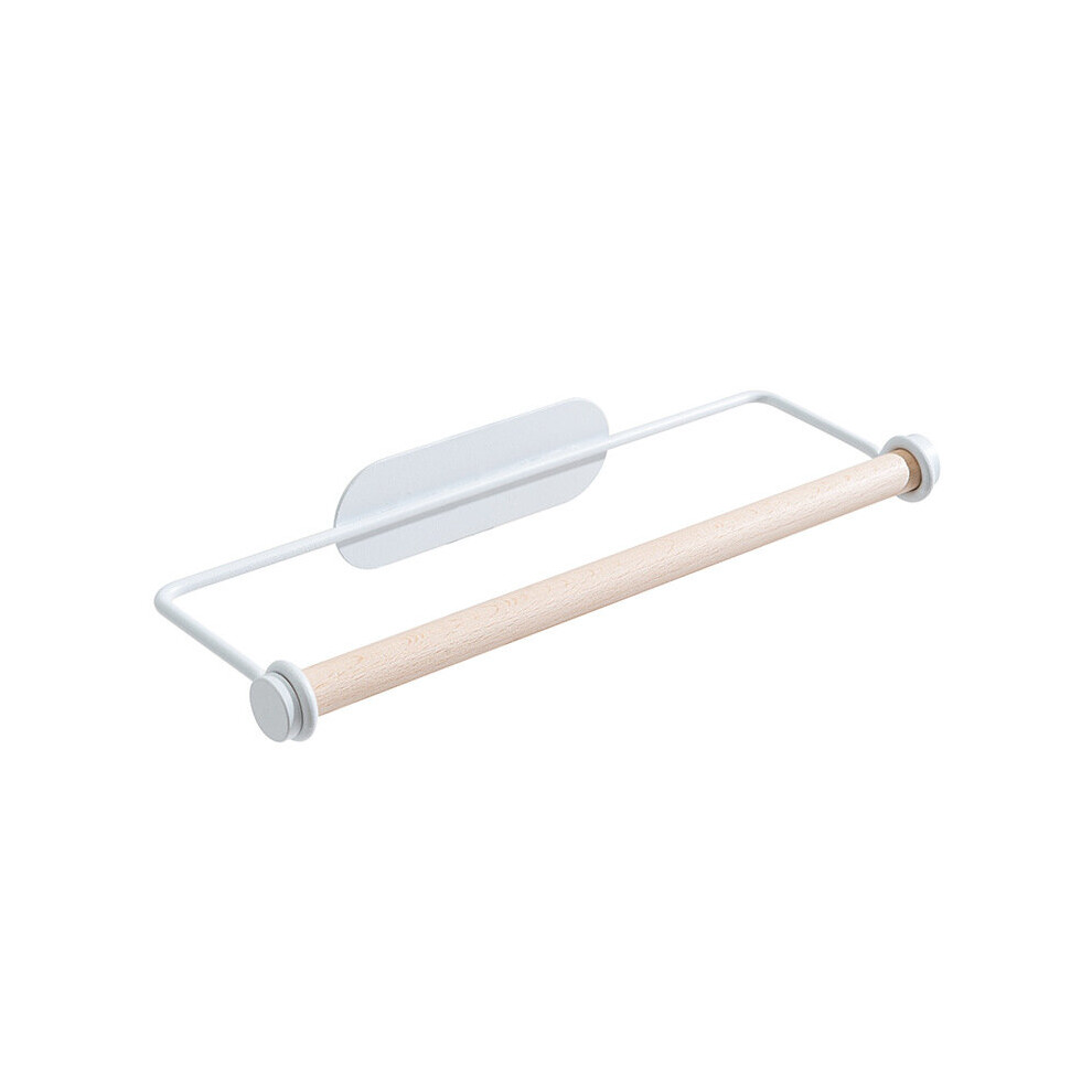 (a-white) Bathroom Paper Towel Rack Toilet Roll Paper Holder Hanger Storage Kitchen Cabinet Cling Film Hanging Organizer Shelf-image-OPC-PCBXR82-NEW
