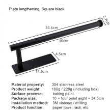 (a-Red) Stainless Steel Tissue Hanger Roll Paper Hangers Punch-free Paper Dispenser Rack Self Adhesive Kitchen Towel Holder