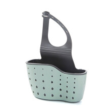 (a-Green) For Bathroom Kitchen Soap Sponge Shelf Organizer Home Storage Drain Basket Bag Adjustable Faucet Holder Rack Hanging Sink Holder