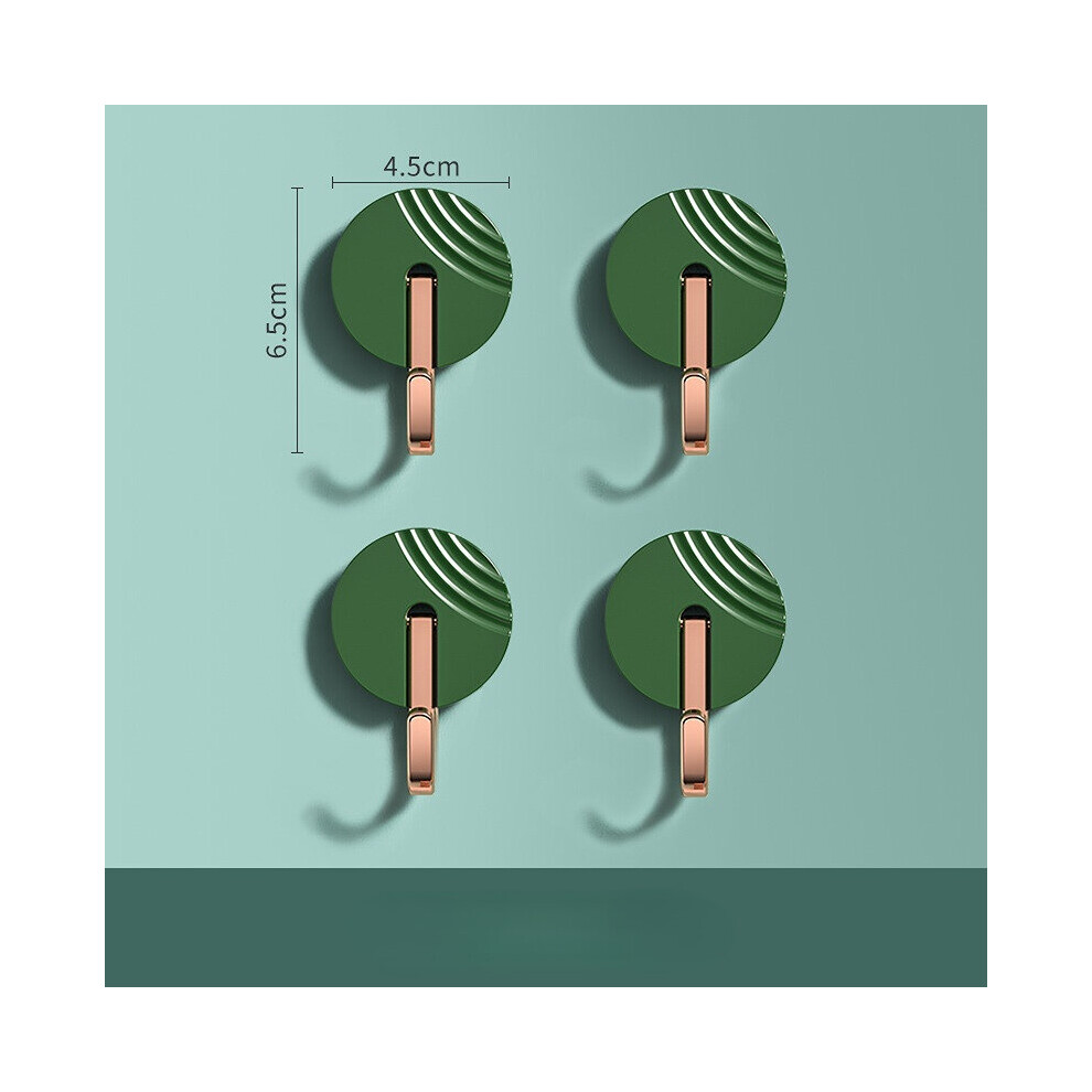 (a-4pcs-green) 4/8PCS Multi-purpose Self Adhesive Wall Hook Strong Coat Bag Bathroom Door Kitchen Towel Hanger Hooks Home Storage Accessories-image-OPC-PCBXRVJ-NEW