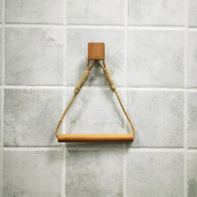 (a-square) Nail Free Wall-mounted Paper Towel Stand Toilet Paper Roll Holder Tissue Towel Rack for Home Boho Decoration Bathroom Deco
