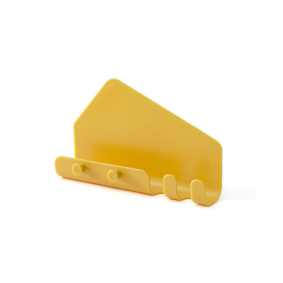 (A-) Phone Wall Holder Smartphone Hanging Wall Storage Room Organizer Rack Shelves For Wall Charging Holder Remote Control New Ins Yellow 4854327883725