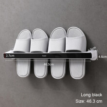 (a-01 shoe rack) Wall Mounted Shoe Rack Punch Free Slipper Storage Rack Hangers Shoes Hanging Holder Bathroom Accessories Home Storage Organizers