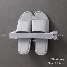 (a-04 shoe rack) Wall Mounted Shoe Rack Punch Free Slipper Storage Rack Hangers Shoes Hanging Holder Bathroom Accessories Home Storage Organizers