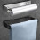 (a-Black2pcs) Paper Towel Holder Stainless Steel Space-saving Tissue Storage Bracket Silver 4