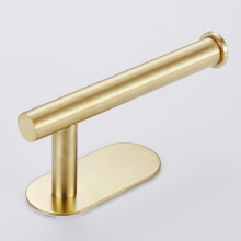 (a-Paper towel holder B) Brushed Gold Adhesive Toilet Paper Holder Wall Haning Roll Holder Stainless Steel Paper Towel Holder Bathroom Decoration