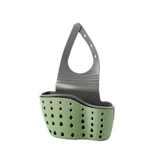 (a-green1) Kitchen Sink Holder Hanging Drain Basket Adjustable Soap Sponge Shelf Organizer Bathroom Faucet Holder Rack Kitchen Accessories