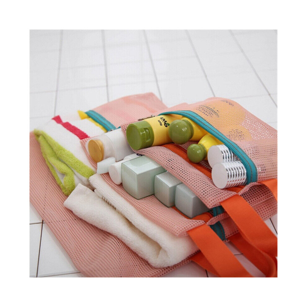 (a-A-pink) 4pcs/set Travel Storage Bag Portable Travel Mesh Bag Case Toiletry Clothes Underwear Hanging Storage Bag Organizer Pouch-image-OPC-PCBXTXJ-NEW