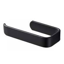 (a-Black) Paper Holder Wall Mounted Bathroom Self-adhesive Organizer Rack Hook Hanger with Stickers Household Toilet Accessories