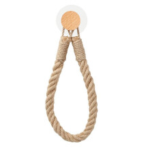 (a-Circular a set) Tissue Holder Hemp Wall-mounted Rope Toilet Paper Holder Retro Towel Rack for Home Decoration Paper Towel Stand Bathroom Decor