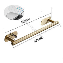 (a-gold Towel Bar) Self-Adhesive Bathroom Accessories Sets Stainless Steel Toilet Tissue Roll Paper Holder Towel Rack Bar Rail Ring Robe Coat Hook