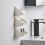 (a-White S) Plastic Storage Rack Wall Mounted Case Bathroom Kitchen Organizer Container Bedroom Self Adhesive Space Saving Hanging Shelf 4