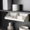 (a-White S) Plastic Storage Rack Wall Mounted Case Bathroom Kitchen Organizer Container Bedroom Self Adhesive Space Saving Hanging Shelf 5