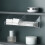 (a-White S) Plastic Storage Rack Wall Mounted Case Bathroom Kitchen Organizer Container Bedroom Self Adhesive Space Saving Hanging Shelf 6