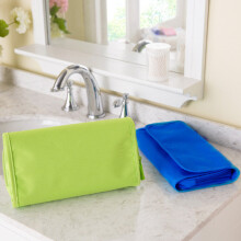 (a-dark blue M) Portable Hanging Organizer Bag Foldable Cosmetic Makeup Case Storage Traveling Toiletry Bags Wash Bathroom Accessories Wash Bag