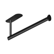 (a-Black) 30cm Large Roll Paper Holder Nail-Free Installation Extended Perforated Dual Purpose For Towel Cling Film Tin Foil Kitchen