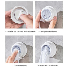 Kitchen Rag Storage Towel Holder Wall Mount Wall-mounted Towel Clip Waterproof Multi-purpose Towel Hook Wholesale New Towel Plug
